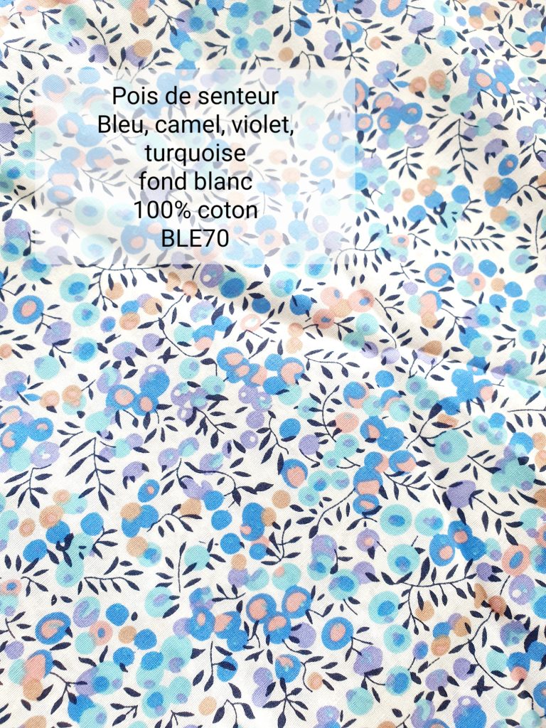 pois de senteur bleu camel turquoise violet